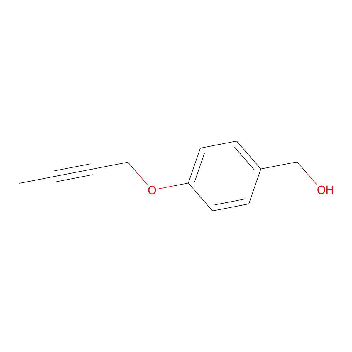 [4-(But-2-yn-1-yloxy)phenyl]methanol molecular structure, CAS 1250387-44-0