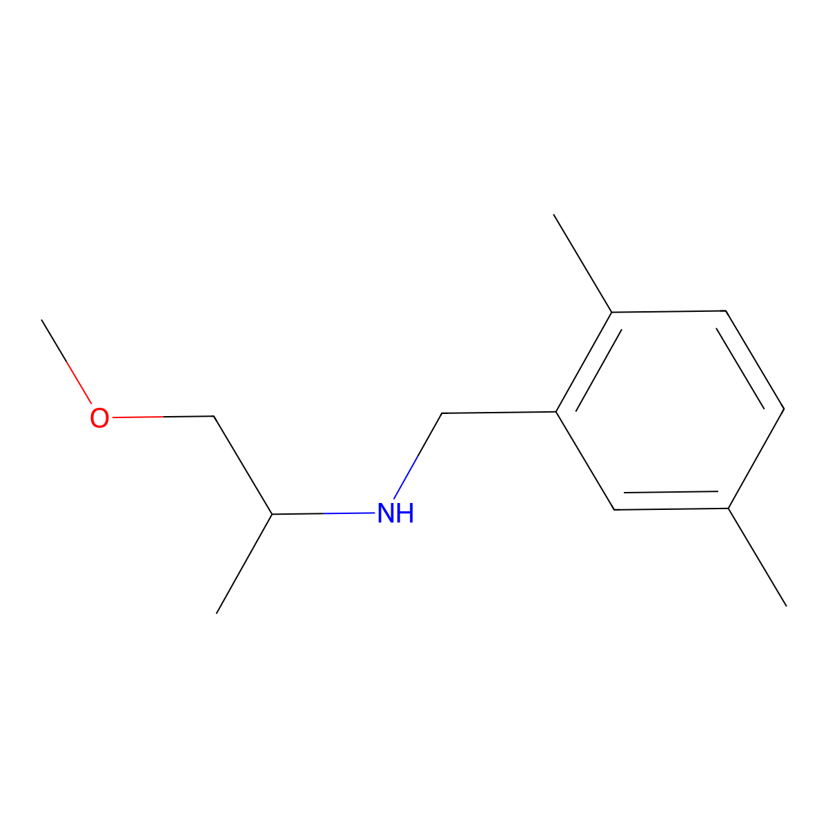 [(2,5-Dimethylphenyl)methyl](1-methoxypropan-2-yl)amine molecular structure, CAS 1250388-27-2