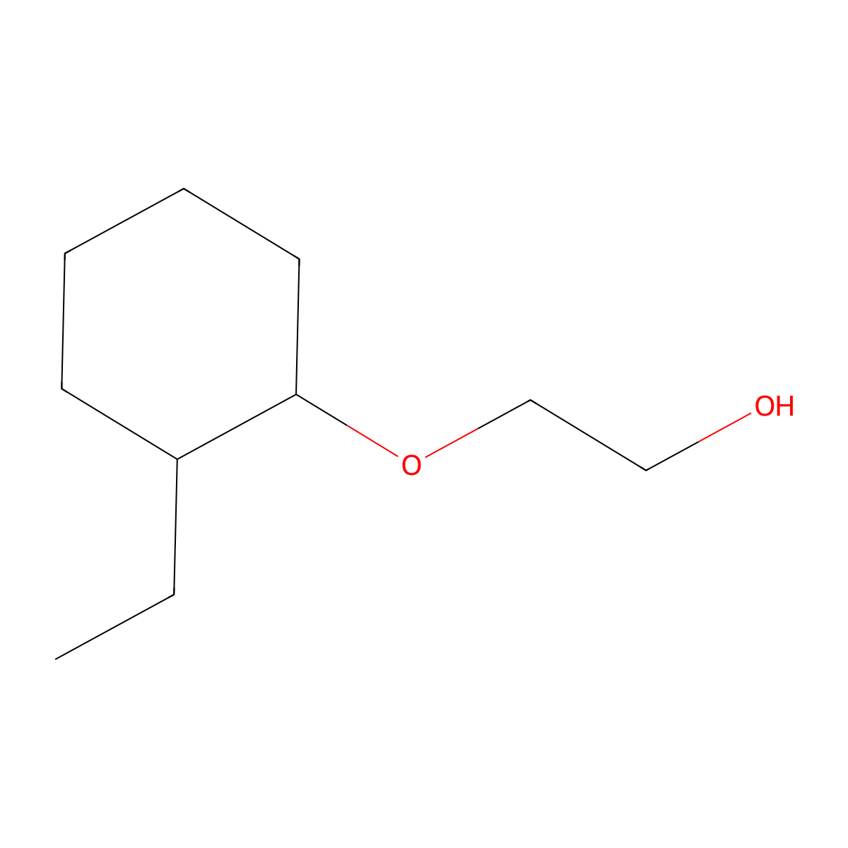 2-[(2-Ethylcyclohexyl)oxy]ethan-1-ol molecular structure, CAS 1250390-67-0