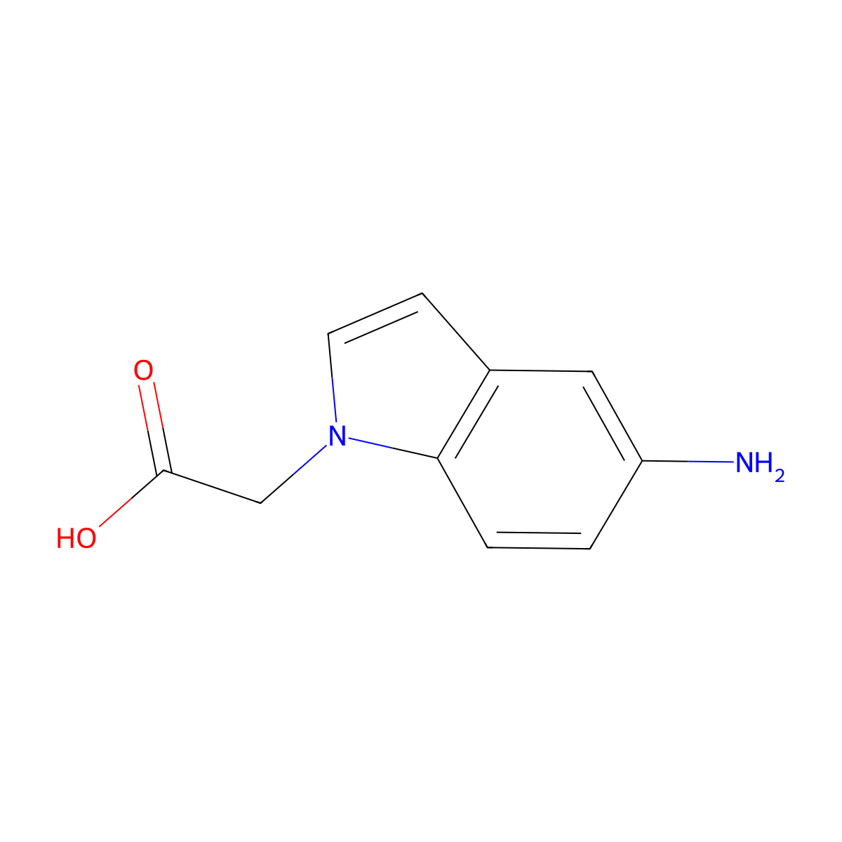 2-(5-Amino-1H-indol-1-yl)acetic acid molecular structure, CAS 1250392-27-8