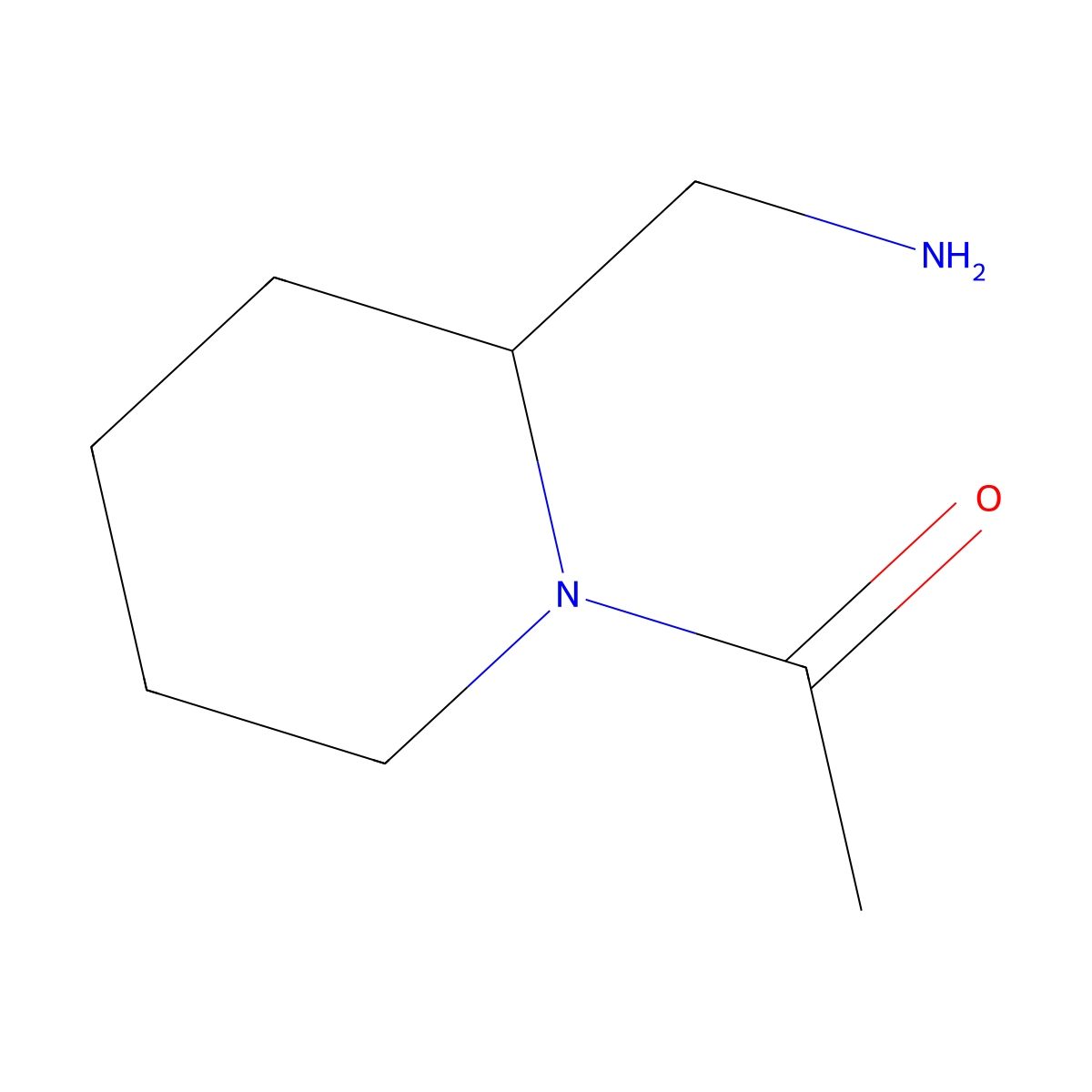 1-(2-(Aminomethyl)piperidin-1-yl)ethanone molecular structure, CAS 1250392-95-0
