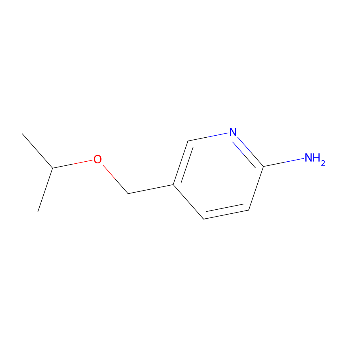 5-[(Propan-2-yloxy)methyl]pyridin-2-amine molecular structure, CAS 1250393-41-9