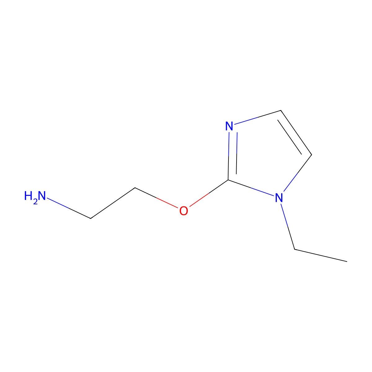 2-((1-Ethyl-1h-imidazol-2-yl)oxy)ethan-1-amine molecular structure, CAS 1250394-66-1