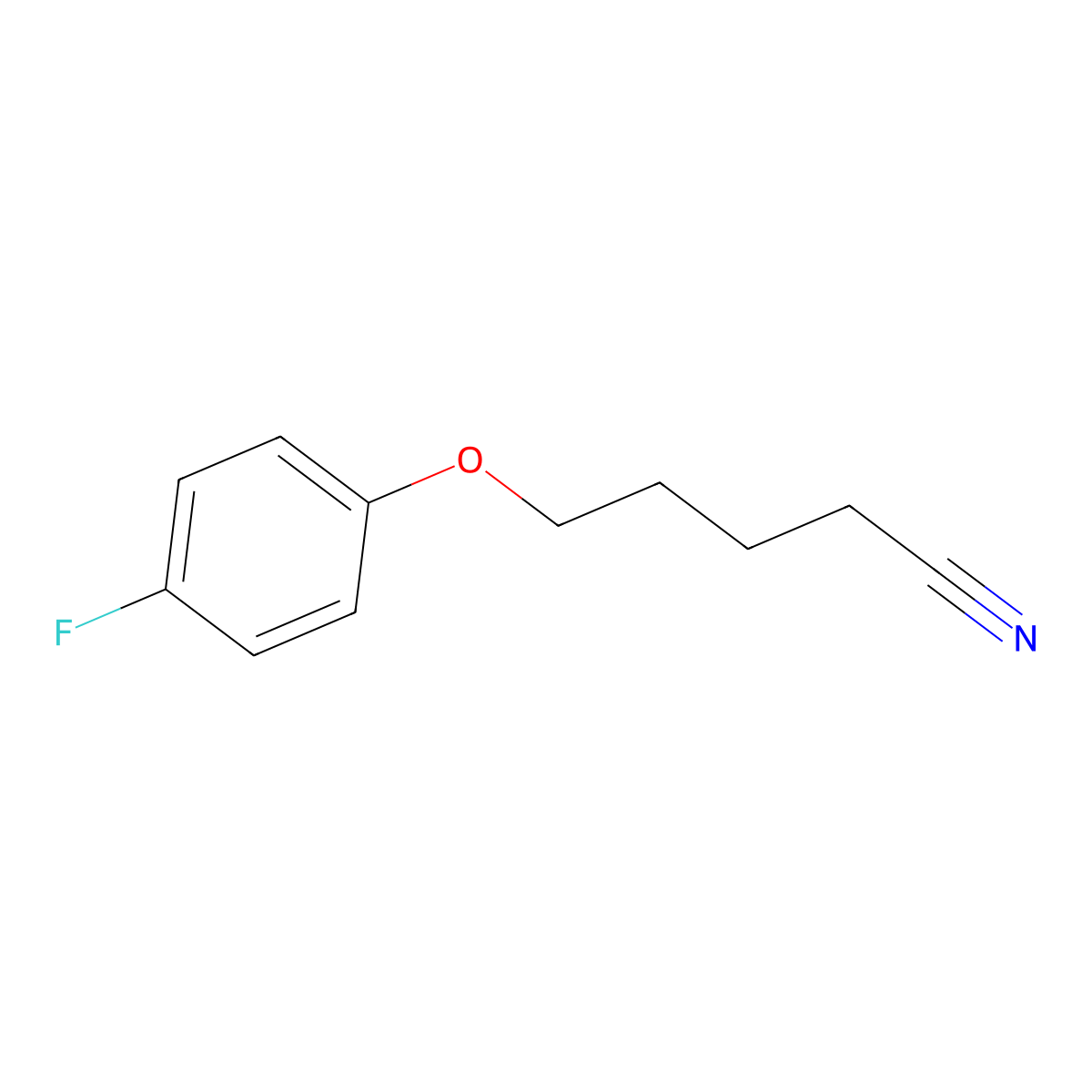 5-(4-Fluoro-phenoxy)pentanenitrile molecular structure, CAS 1250396-62-3