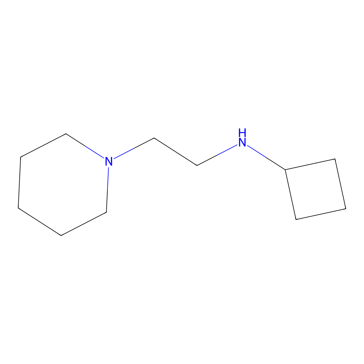 N-[2-(Piperidin-1-yl)ethyl]cyclobutanamine molecular structure, CAS 1250397-18-2