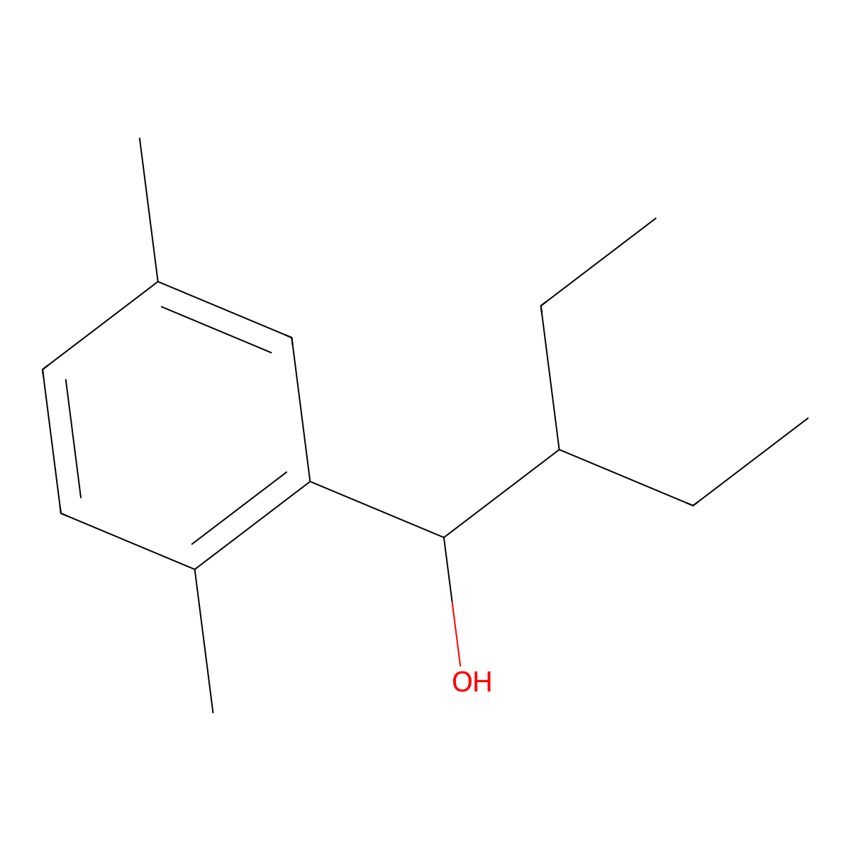 alpha-(1-Ethylpropyl)-2,5-dimethylbenZenemethanol molecular structure, CAS 1250398-71-0