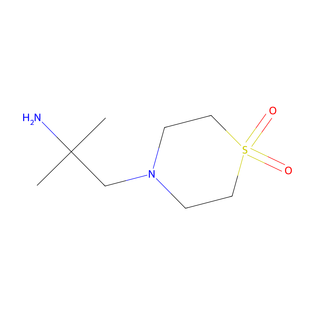 4-(2-Amino-2-methylpropyl)-1lambda6-thiomorpholine-1,1-dione molecular structure, CAS 1250399-40-6