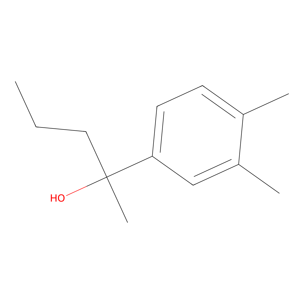 2-(3,4-Dimethylphenyl)-2-pentanol molecular structure, CAS 1250402-16-4