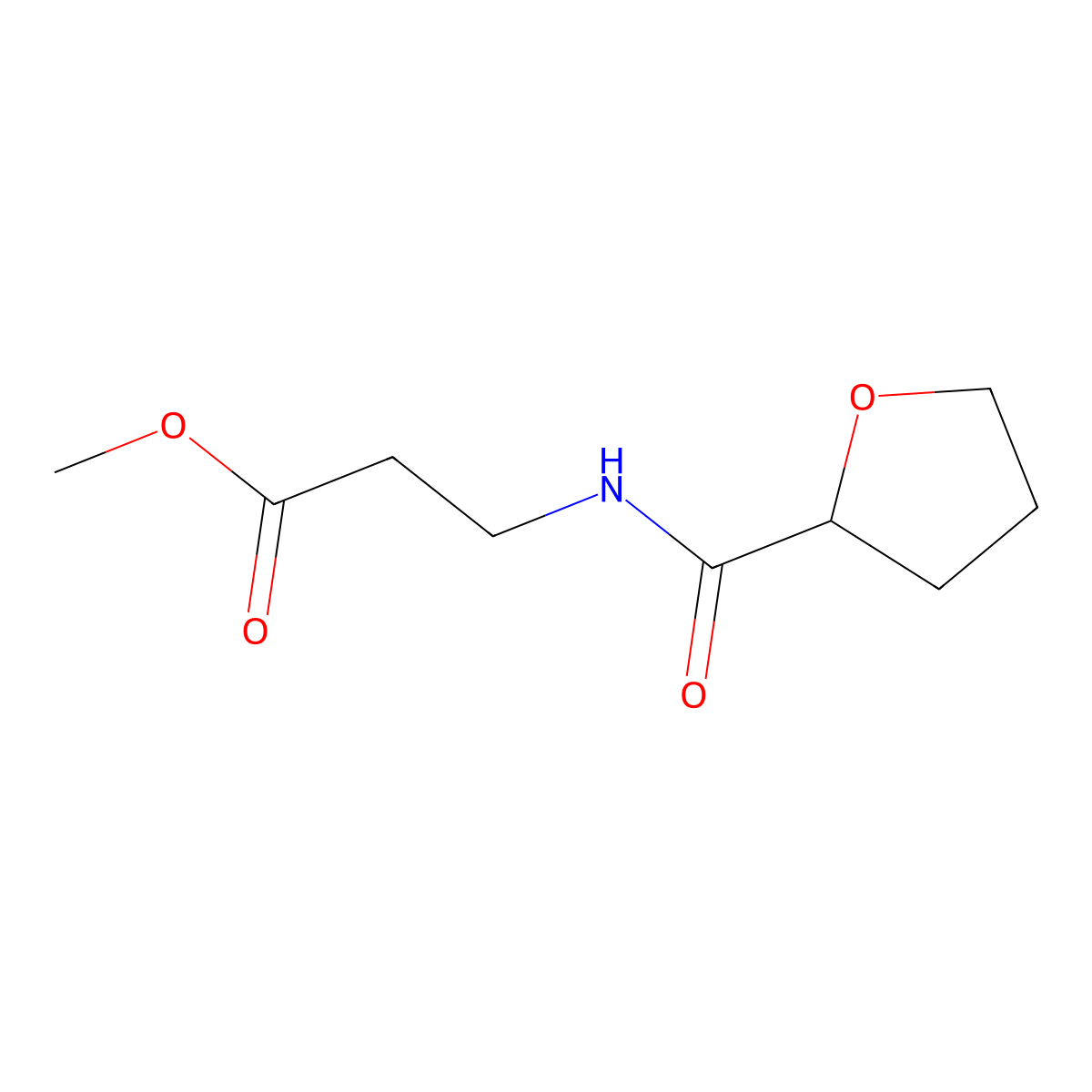 Methyl 3-(oxolan-2-ylformamido)propanoate molecular structure, CAS 1250404-71-7