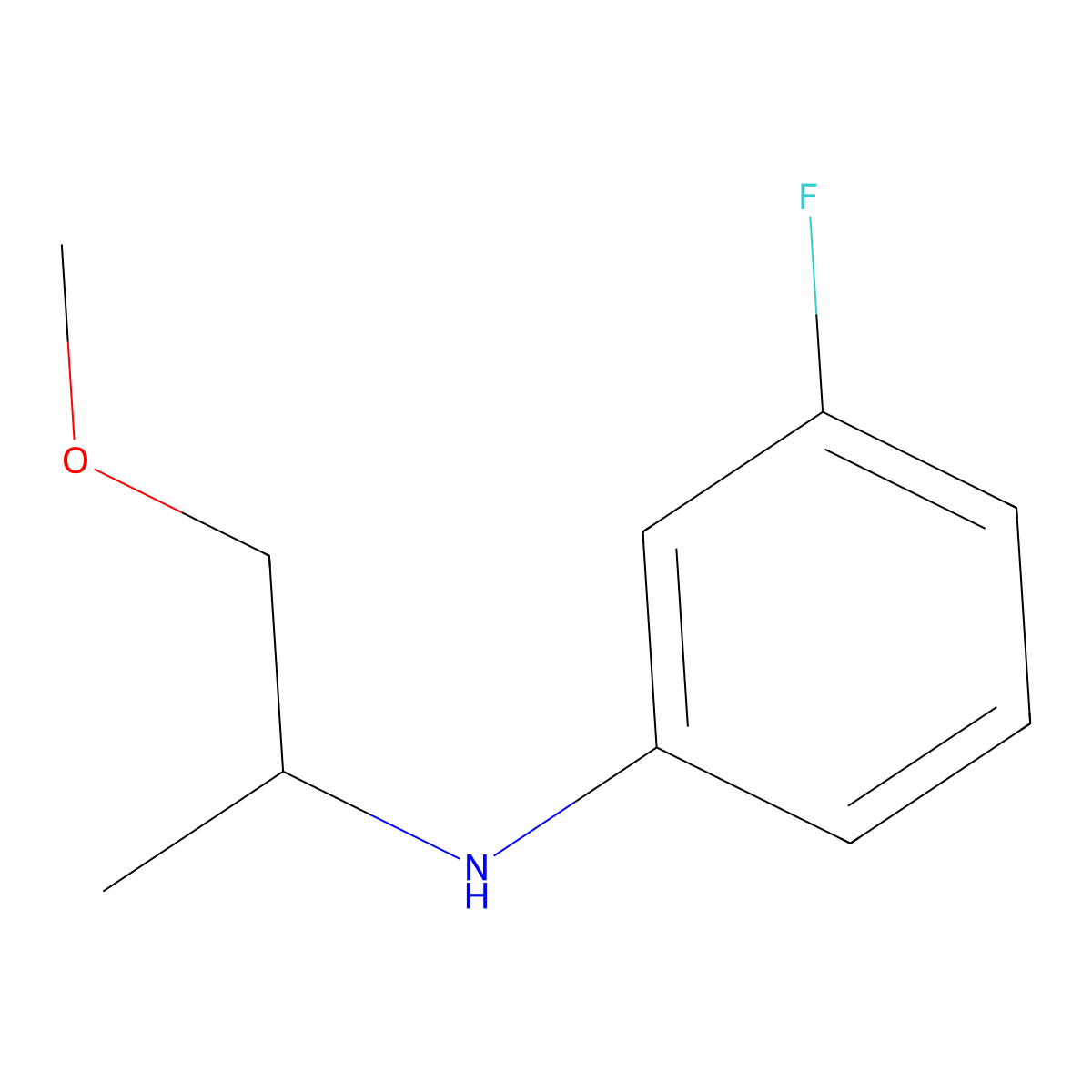 3-fluoro-N-(1-methoxypropan-2-yl)aniline molecular structure, CAS 1250405-52-7