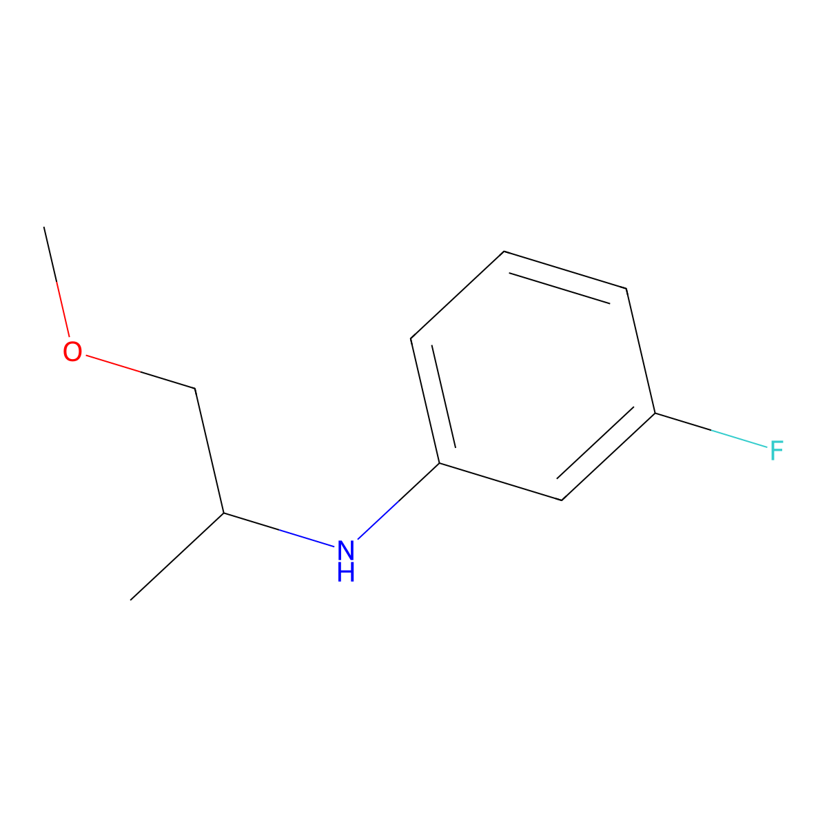 3-fluoro-N-(1-methoxypropan-2-yl)aniline molecular structure, CAS 1250405-52-7