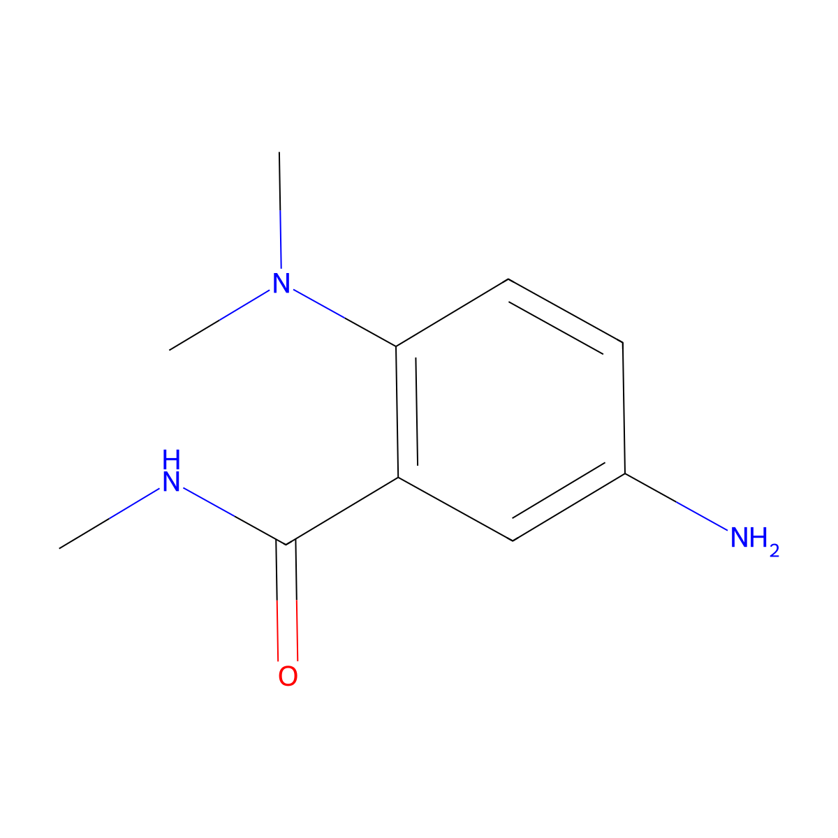 5-amino-2-(dimethylamino)-N-methylbenzamide molecular structure, CAS 1250405-62-9