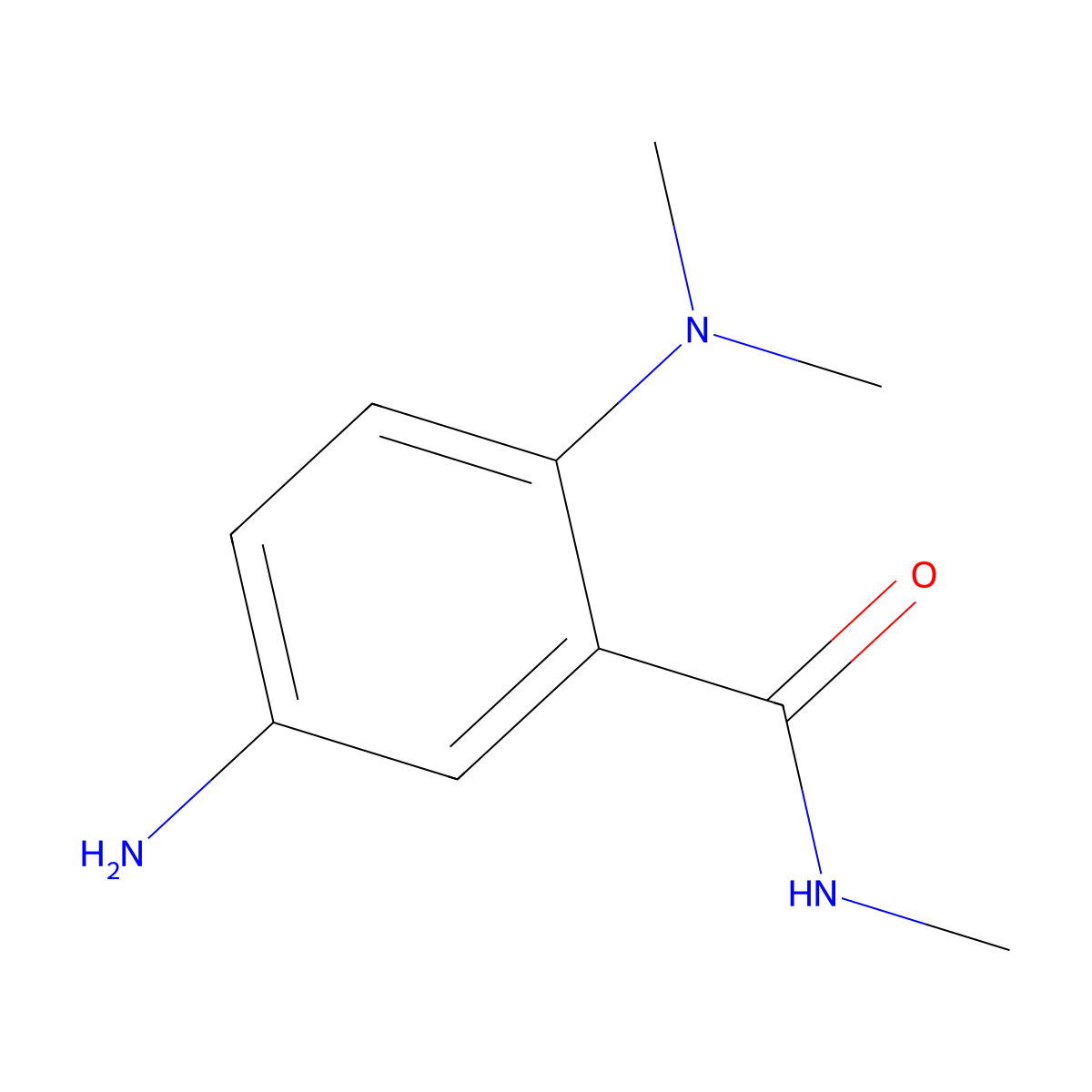 5-amino-2-(dimethylamino)-N-methylbenzamide molecular structure, CAS 1250405-62-9