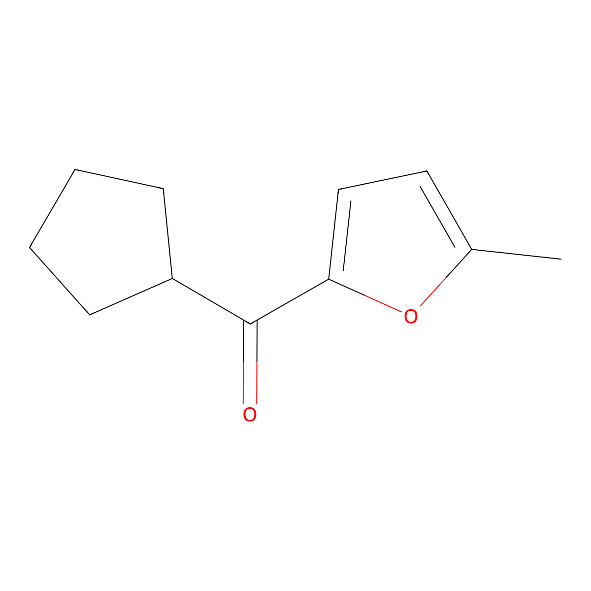 2-Cyclopentanecarbonyl-5-methylfuran molecular structure, CAS 1250406-19-9
