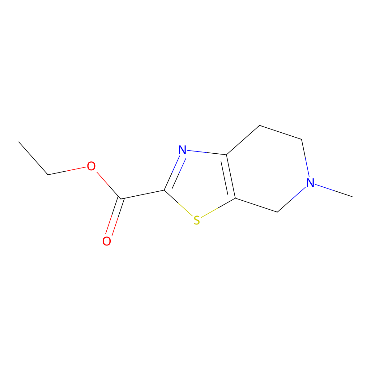 ethyl 5-methyl-4H,5H,6H,7H-[1,3]thiazolo[5,4-c]pyridine-2-carboxylate molecular structure, CAS 1250410-35-5