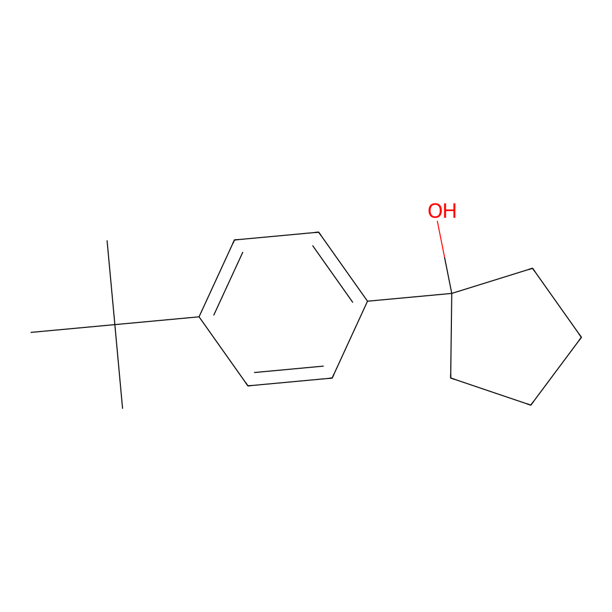 1-(4-(Tert-butyl)phenyl)cyclopentanol molecular structure, CAS 1250411-20-1