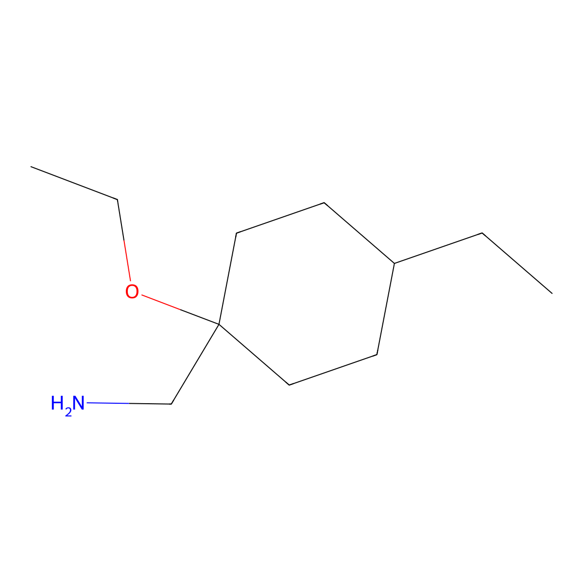 (1-Ethoxy-4-ethylcyclohexyl)methanamine molecular structure, CAS 1250413-11-6