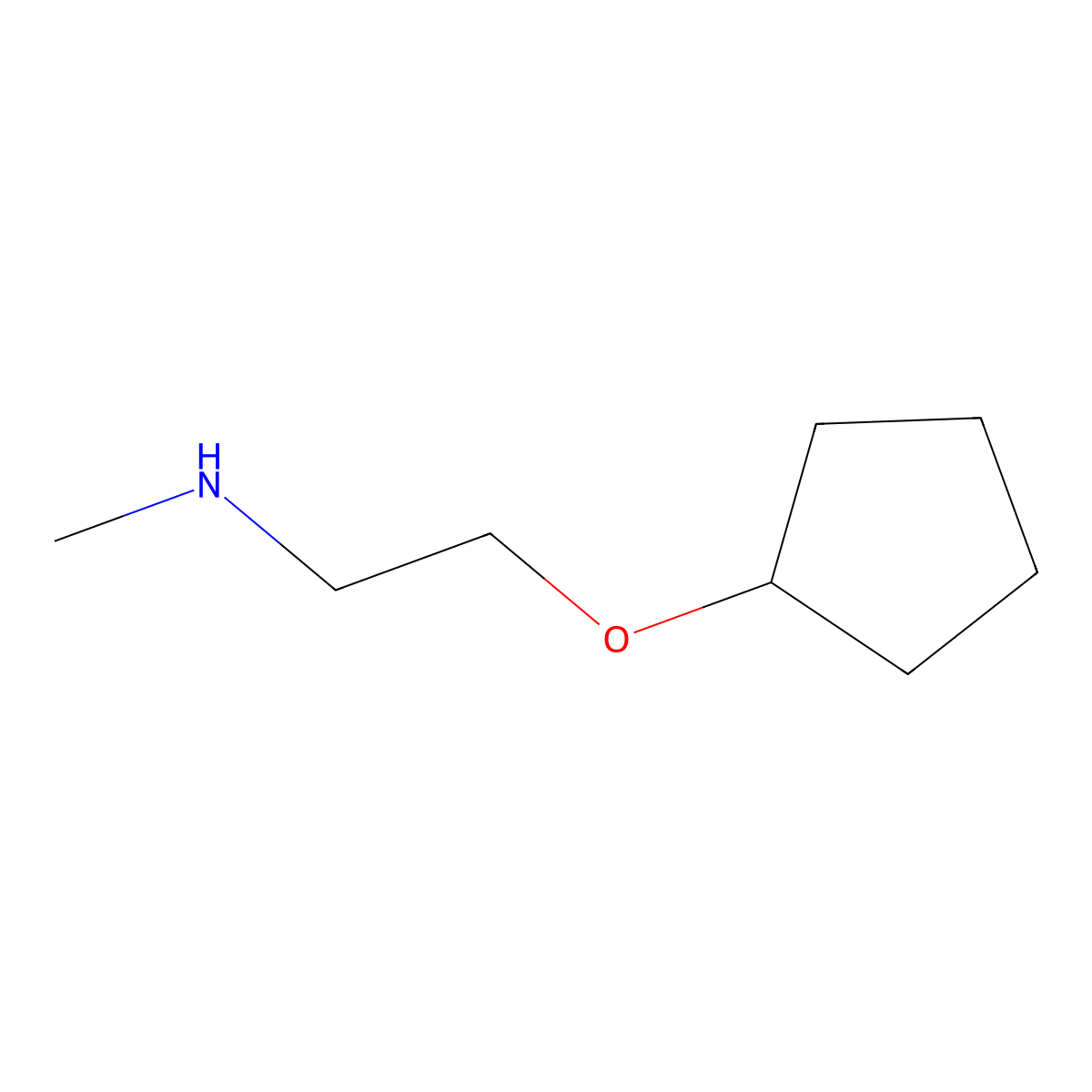 [2-(Cyclopentyloxy)ethyl](methyl)amine molecular structure, CAS 1250414-68-6