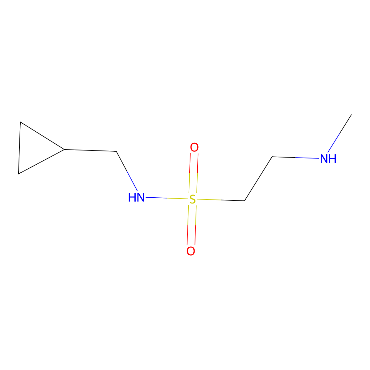N-(cyclopropylmethyl)-2-(methylamino)ethane-1-sulfonamide molecular structure, CAS 1250417-07-2