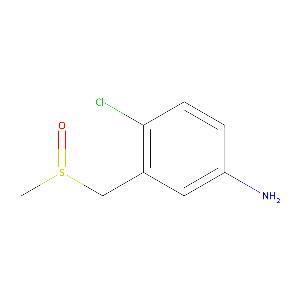 4-Chloro-3-(methanesulfinylmethyl)aniline molecular structure, CAS 1250417-58-3