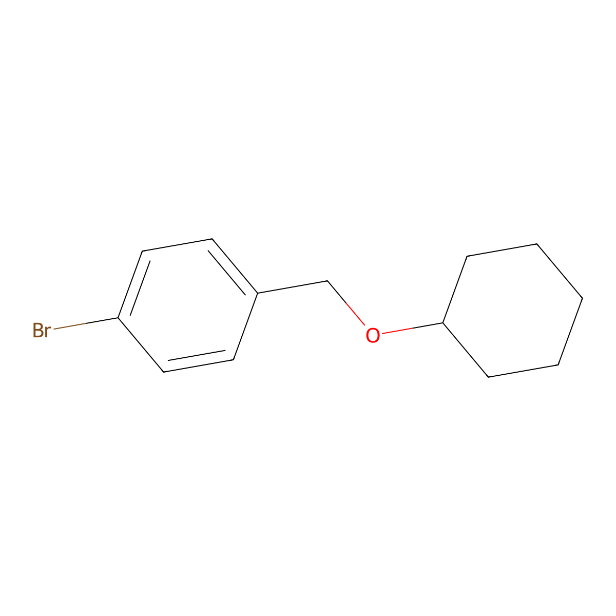 1-Bromo-4-(cyclohexyloxymethyl)benzene molecular structure, CAS 1250419-82-9