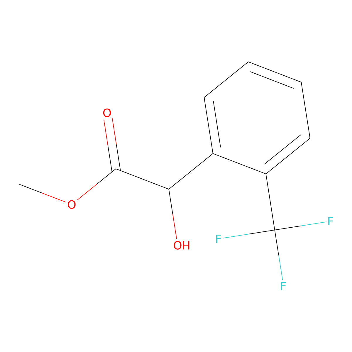 Methyl 2-hydroxy-2-[2-(trifluoromethyl)phenyl]acetate molecular structure, CAS 1250424-06-6