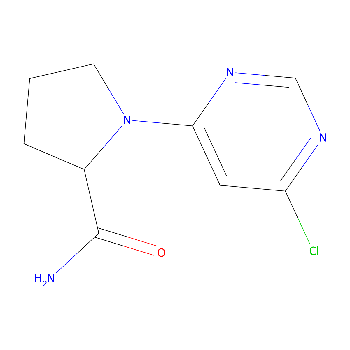 1-(6-Chloropyrimidin-4-yl)pyrrolidine-2-carboxamide molecular structure, CAS 1250424-99-7