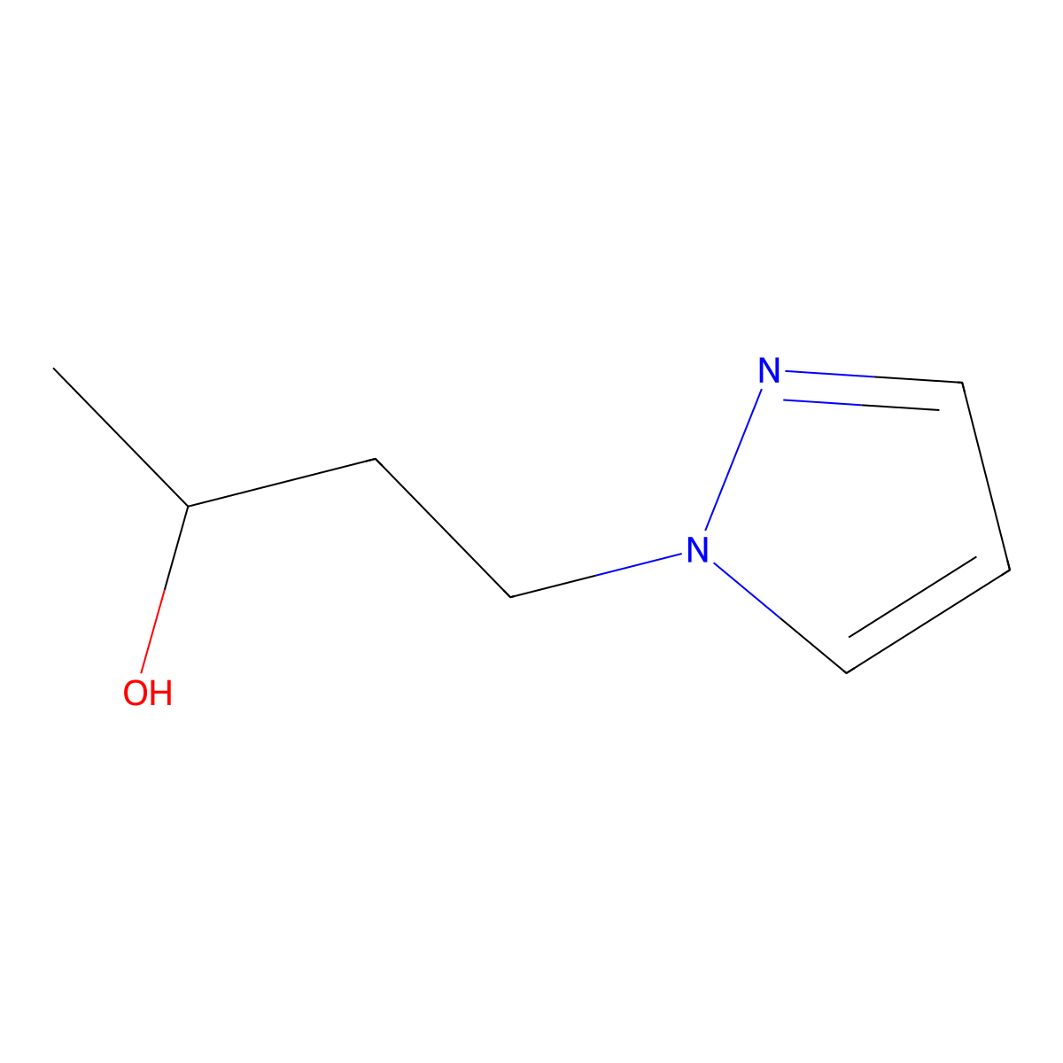 4-(1H-pyrazol-1-yl)butan-2-ol molecular structure, CAS 1250425-31-0