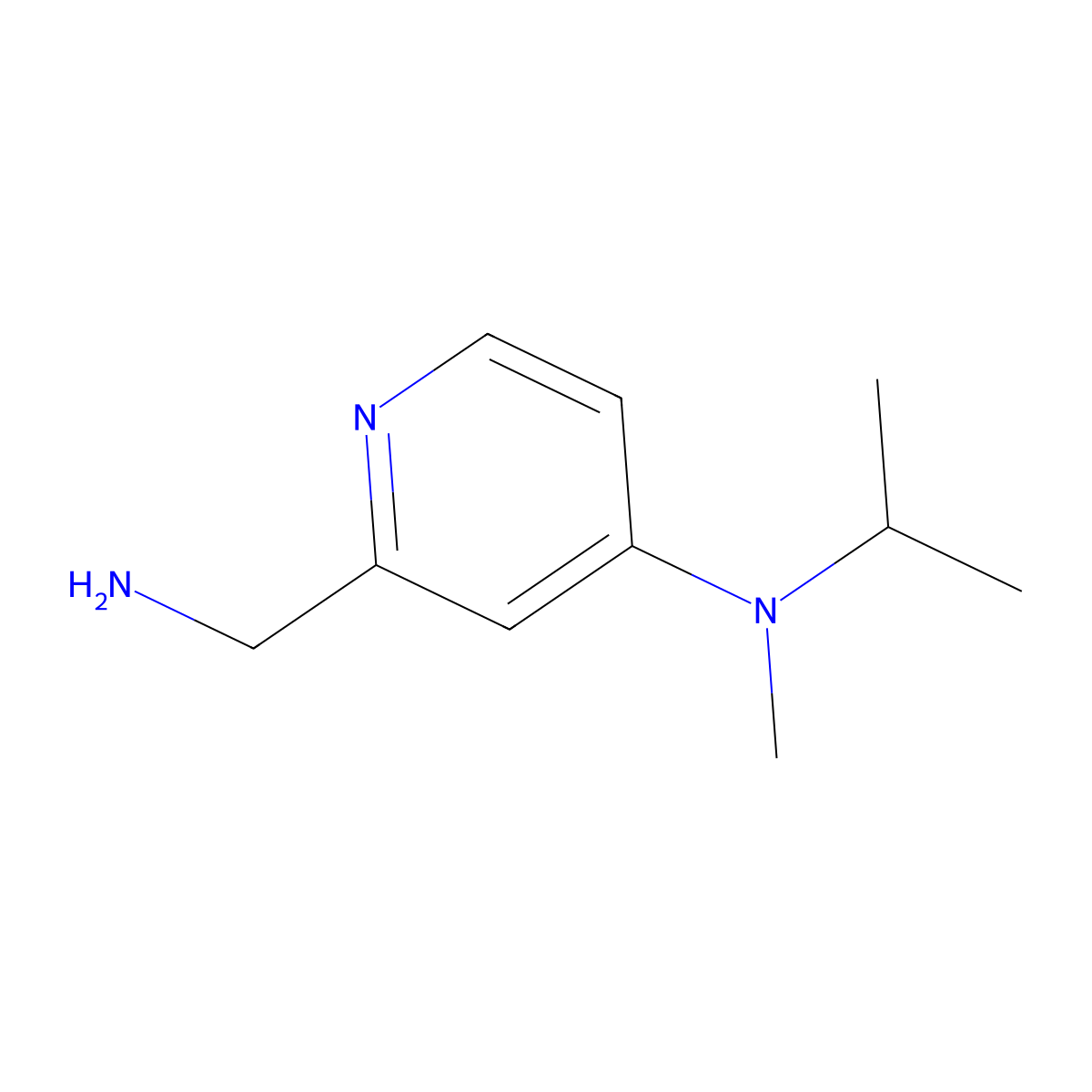 2-(Aminomethyl)-N-methyl-N-(propan-2-YL)pyridin-4-amine molecular structure, CAS 1250425-37-6