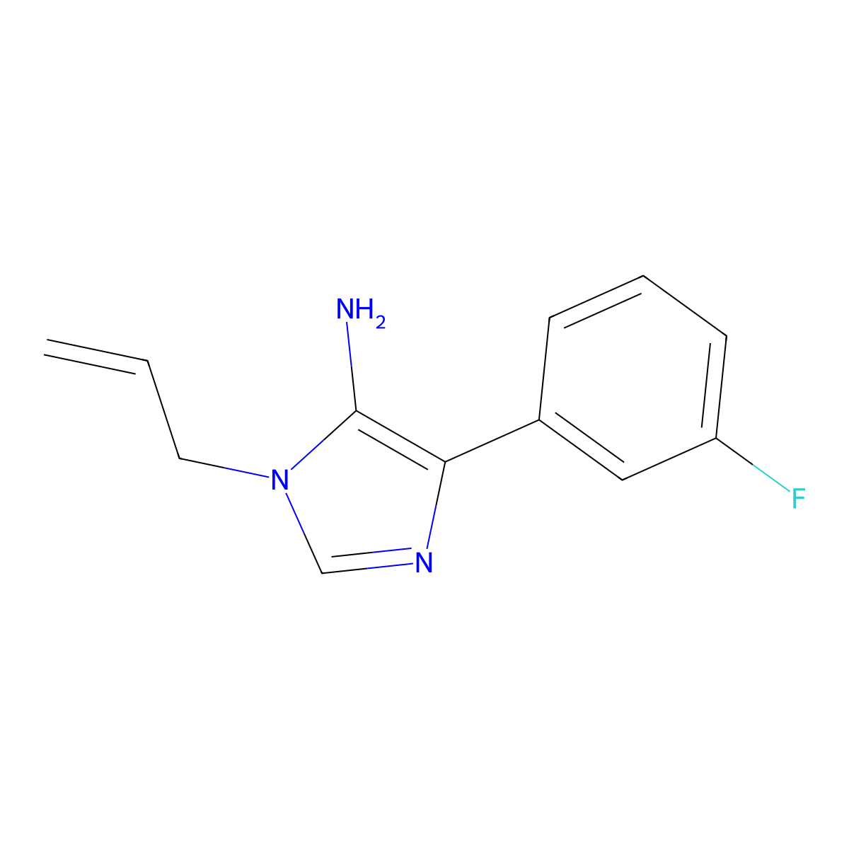 1-Allyl-4-(3-fluorophenyl)-1H-imidazol-5-amine molecular structure, CAS 1250425-84-3