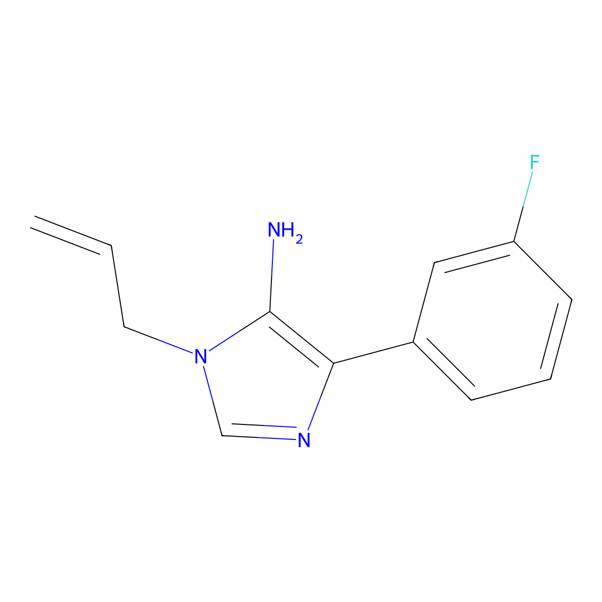 1-Allyl-4-(3-fluorophenyl)-1H-imidazol-5-amine molecular structure, CAS 1250425-84-3