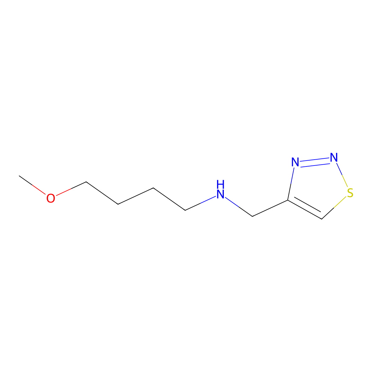 (4-Methoxybutyl)[(1,2,3-thiadiazol-4-yl)methyl]amine molecular structure, CAS 1250426-01-7