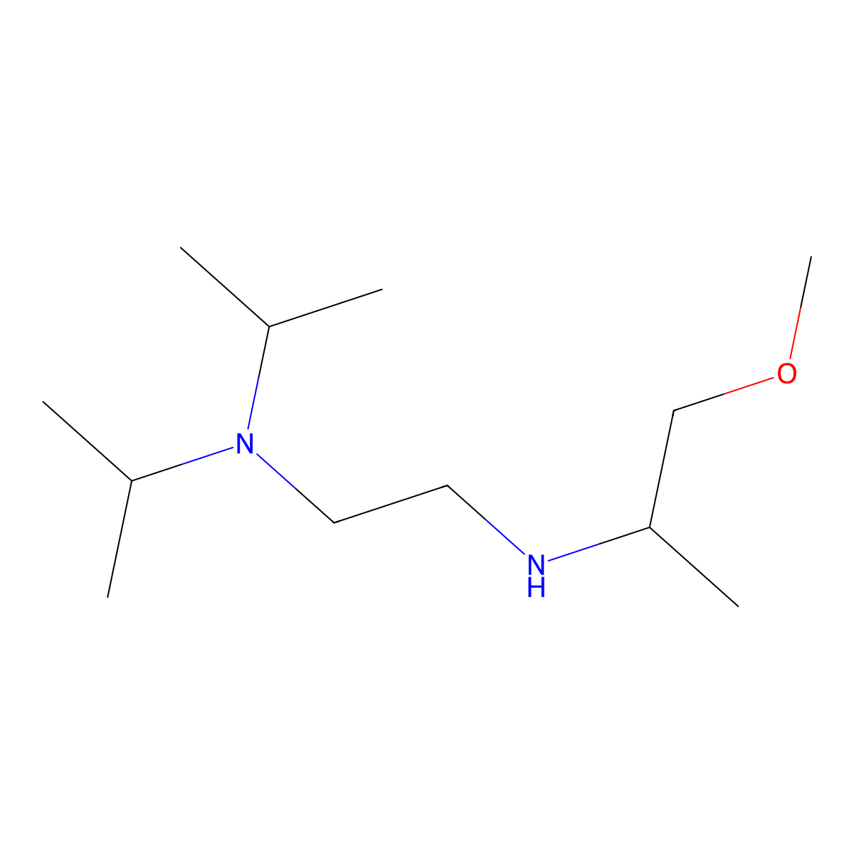 {2-[Bis(propan-2-yl)amino]ethyl}(1-methoxypropan-2-yl)amine molecular structure, CAS 1250429-36-7
