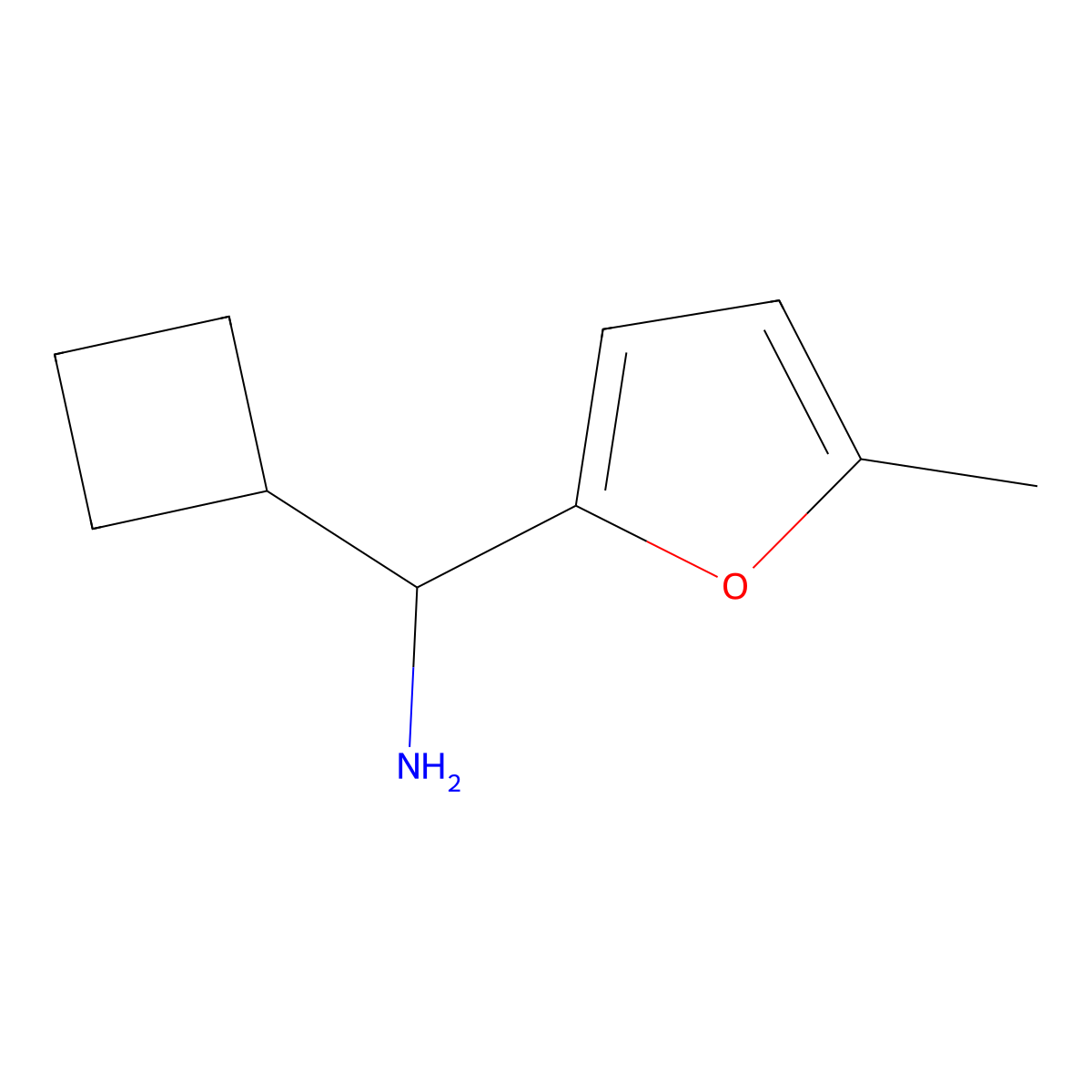 Cyclobutyl(5-methylfuran-2-yl)methanamine molecular structure, CAS 1250432-59-7