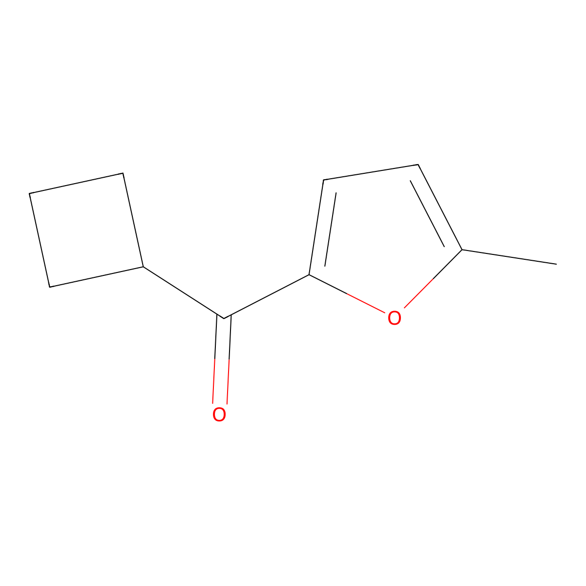 2-Cyclobutanecarbonyl-5-methylfuran molecular structure, CAS 1250433-54-5