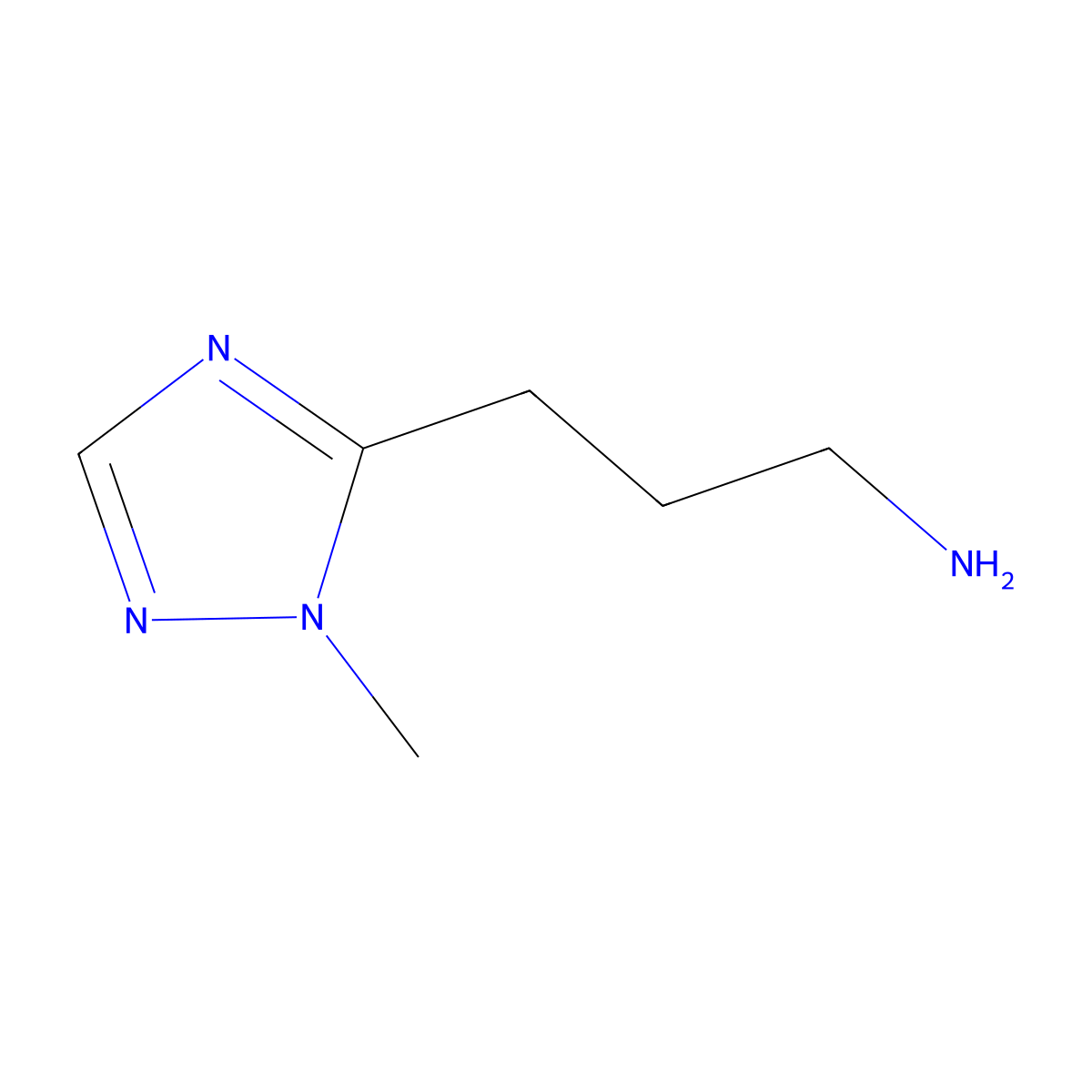 3-(1-methyl-1H-1,2,4-triazol-5-yl)propan-1-amine molecular structure, CAS 1250434-48-0