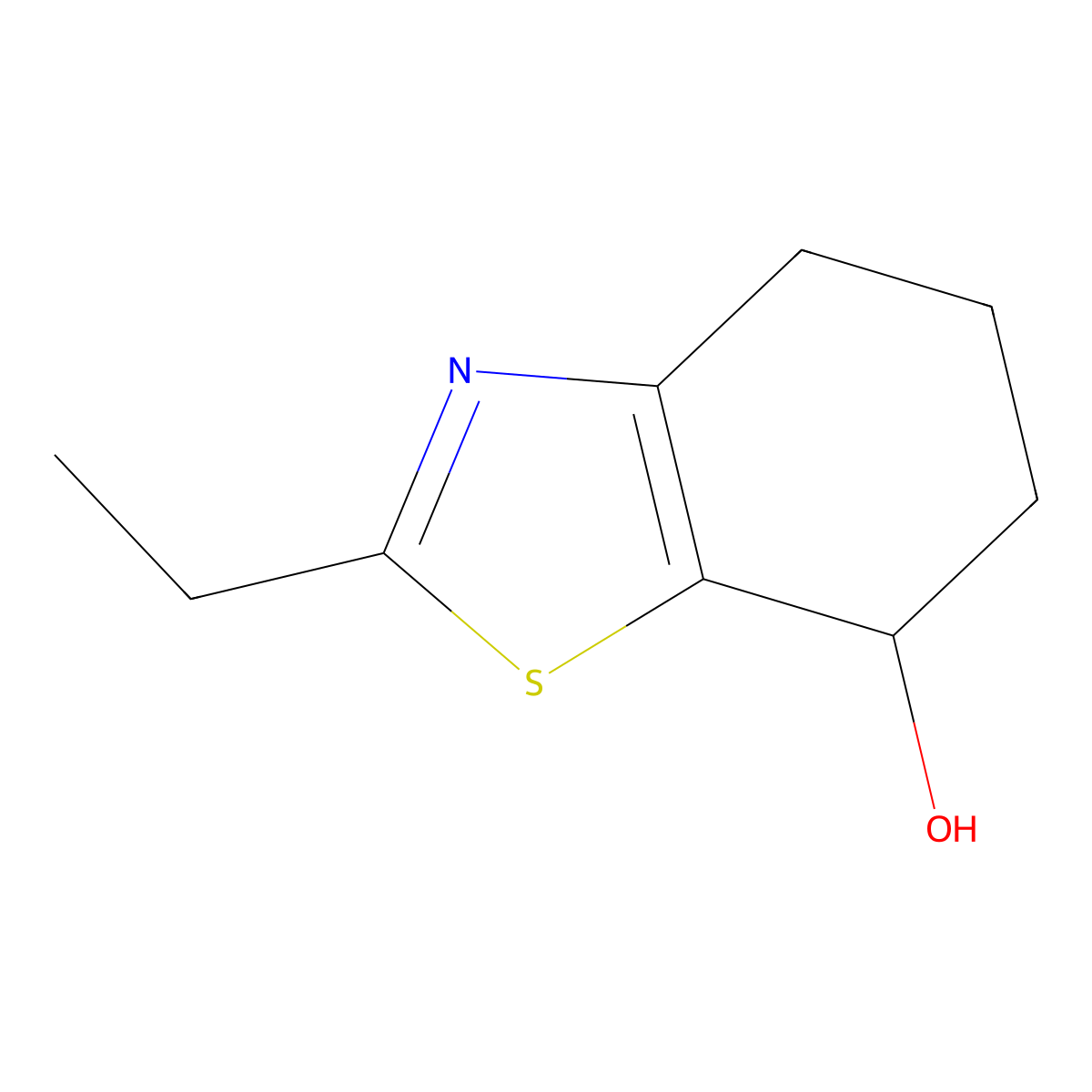 2-Ethyl-4,5,6,7-tetrahydro-1,3-benzothiazol-7-ol molecular structure, CAS 1250434-52-6
