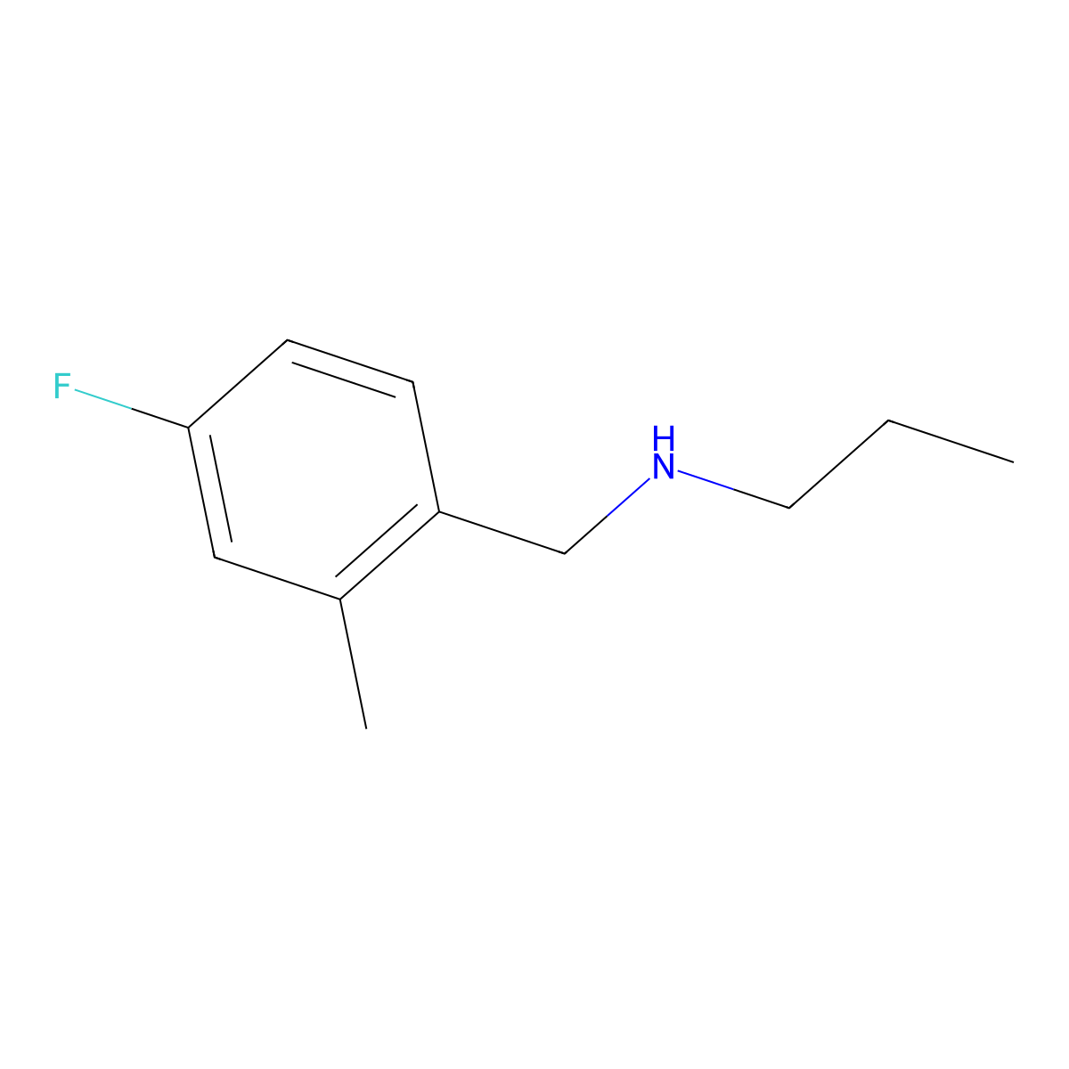 [(4-Fluoro-2-methylphenyl)methyl](propyl)amine molecular structure, CAS 1250434-97-9