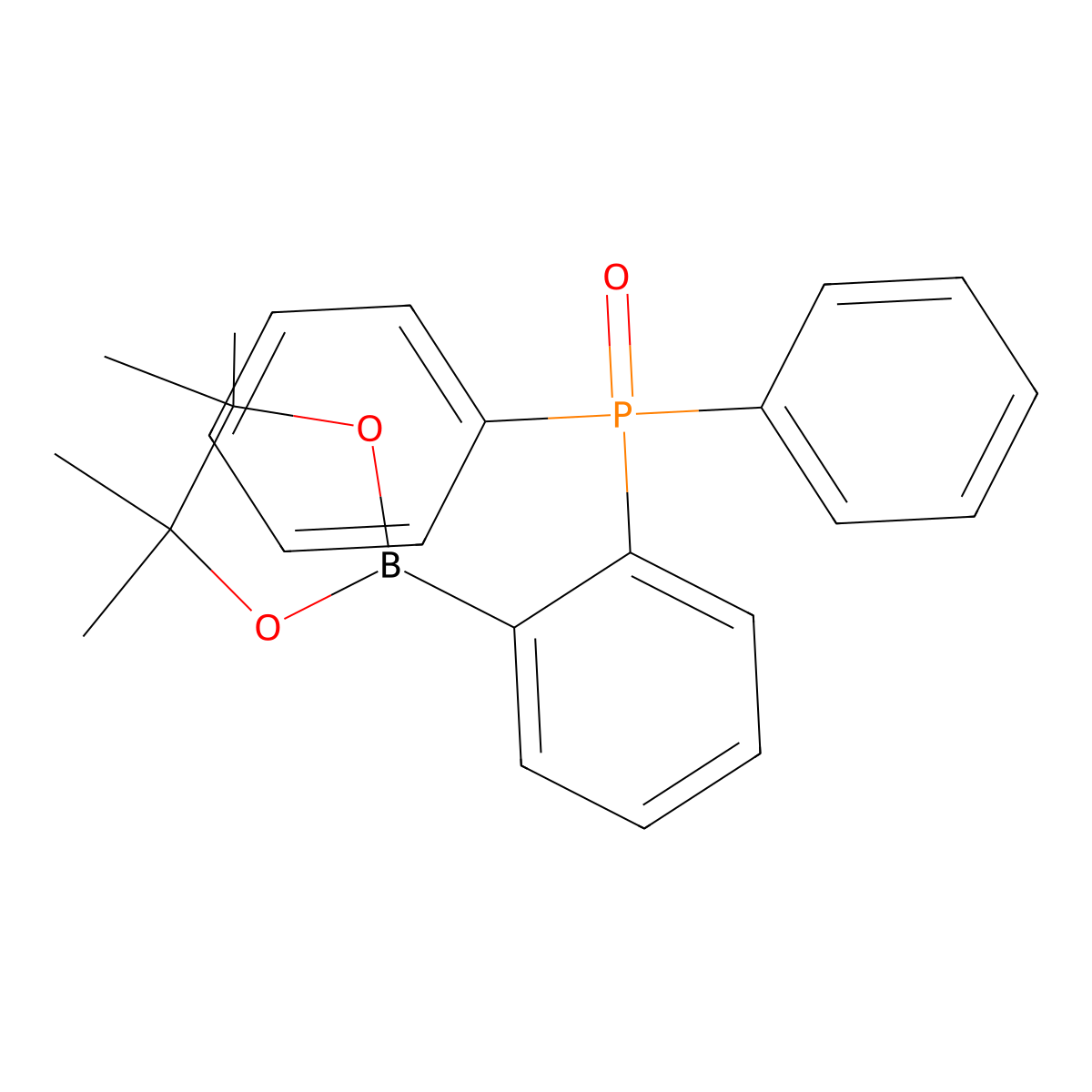 Diphenyl(2-(4,4,5,5-tetramethyl-1,3,2-dioxaborolan-2-yl)phenyl)phosphine oxide molecular structure, CAS 1250439-08-7