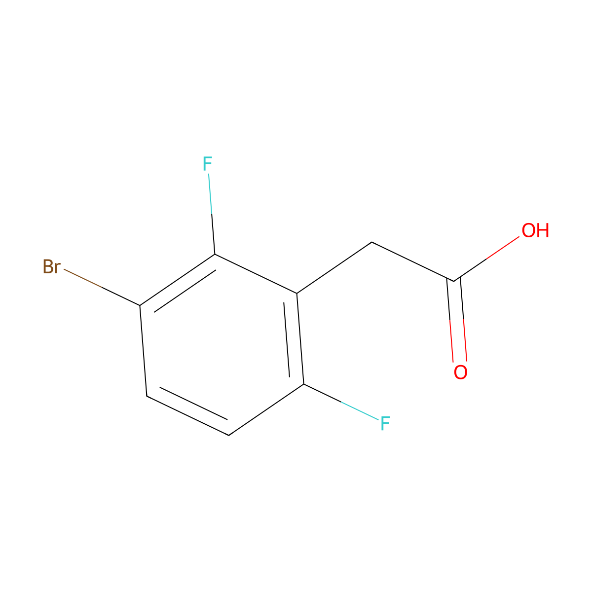 2-(3-Bromo-2,6-difluorophenyl)acetic acid molecular structure, CAS 1250443-19-6