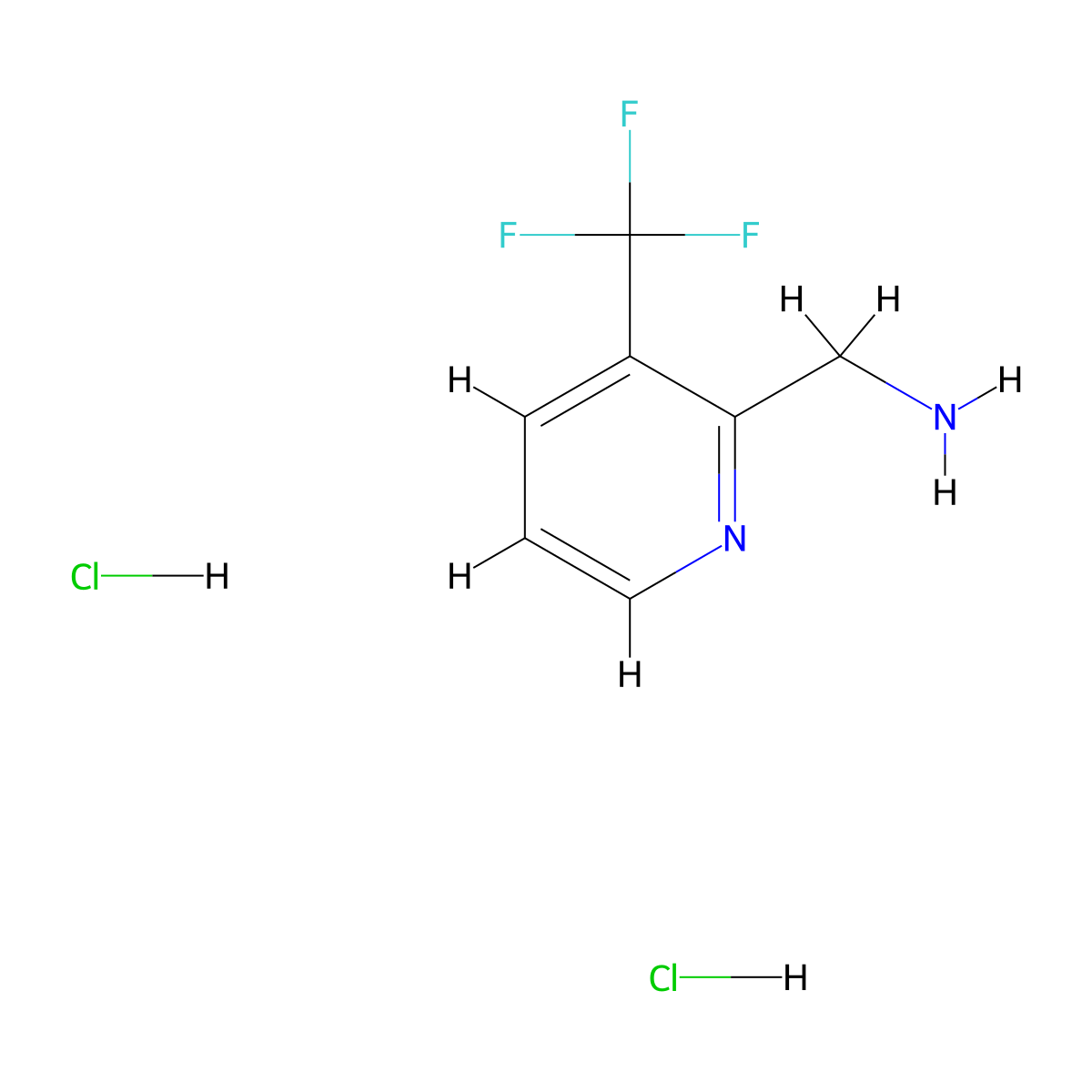 (3-(Trifluoromethyl)pyridin-2-yl)methanamine dihydrochloride molecular structure, CAS 1250443-60-7