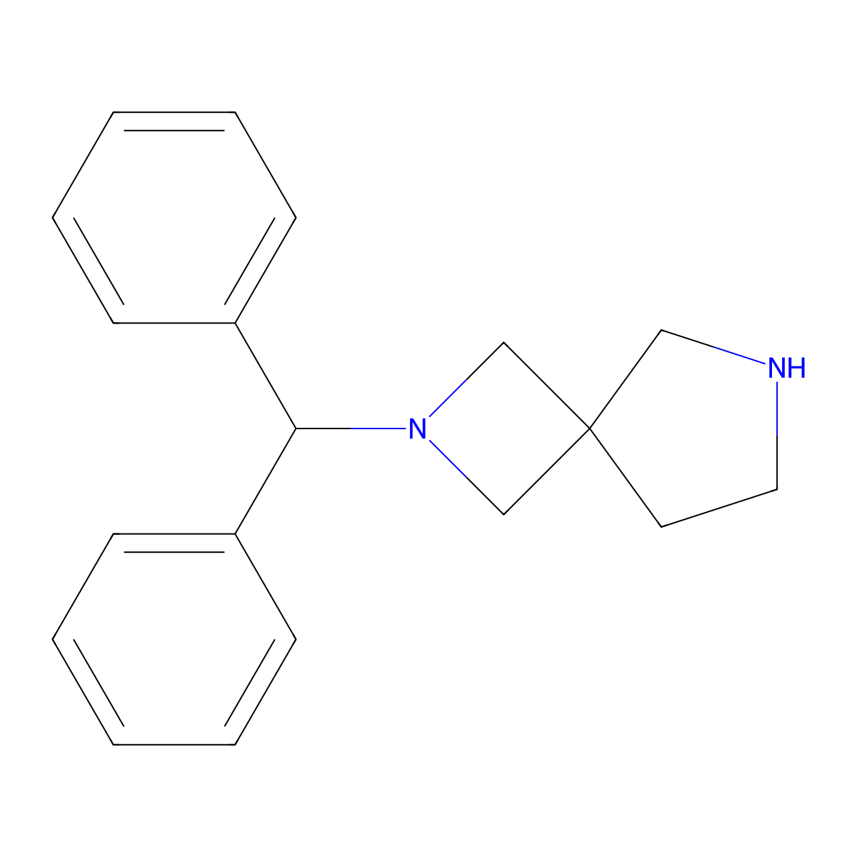 2-(Diphenylmethyl)-2,6-diazaspiro[3.4]octane molecular structure, CAS 1250443-61-8