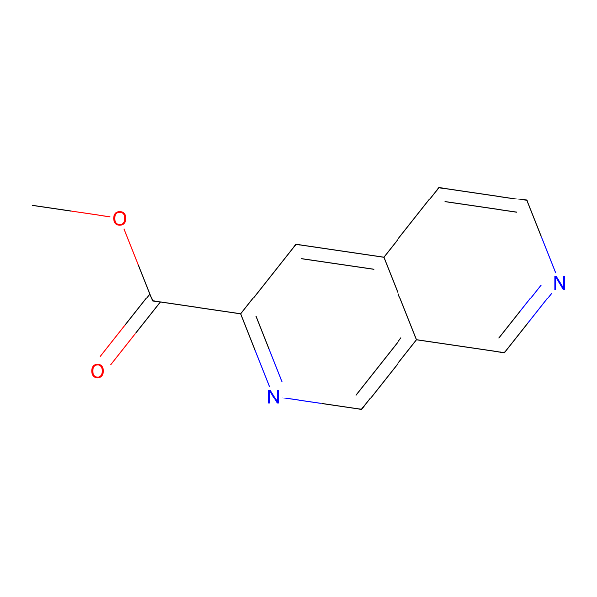 Methyl 2,7-naphthyridine-3-carboxylate molecular structure, CAS 1250443-91-4