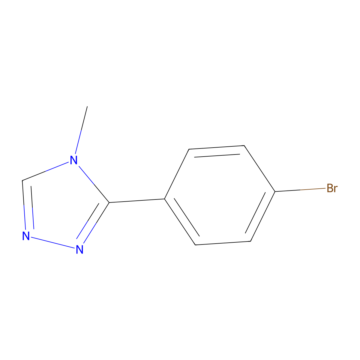 3-(4-bromophenyl)-4-methyl-4H-1,2,4-triazole molecular structure, CAS 1250443-93-6