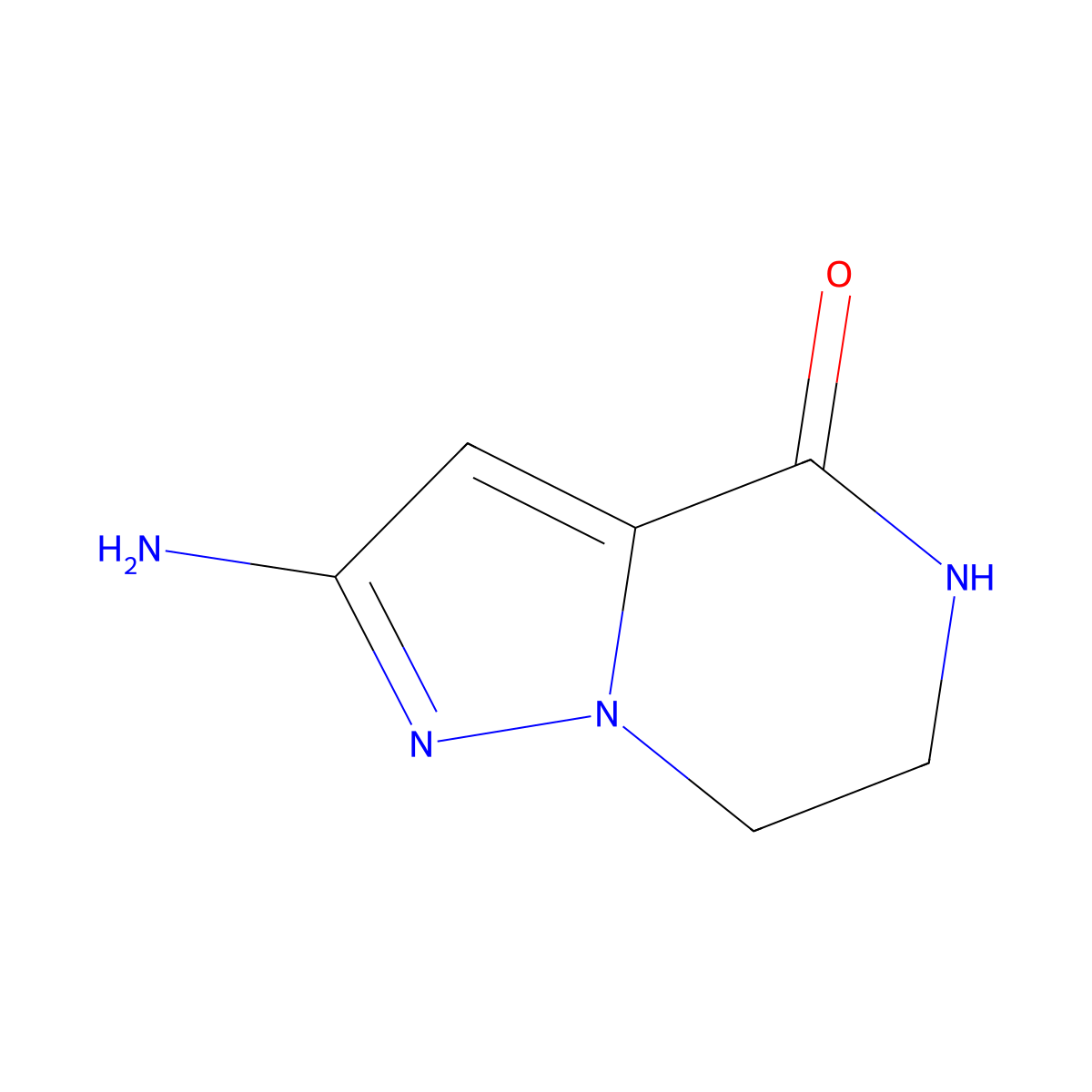 2-amino-4H,5H,6H,7H-pyrazolo[1,5-a]pyrazin-4-one molecular structure, CAS 1250444-01-9