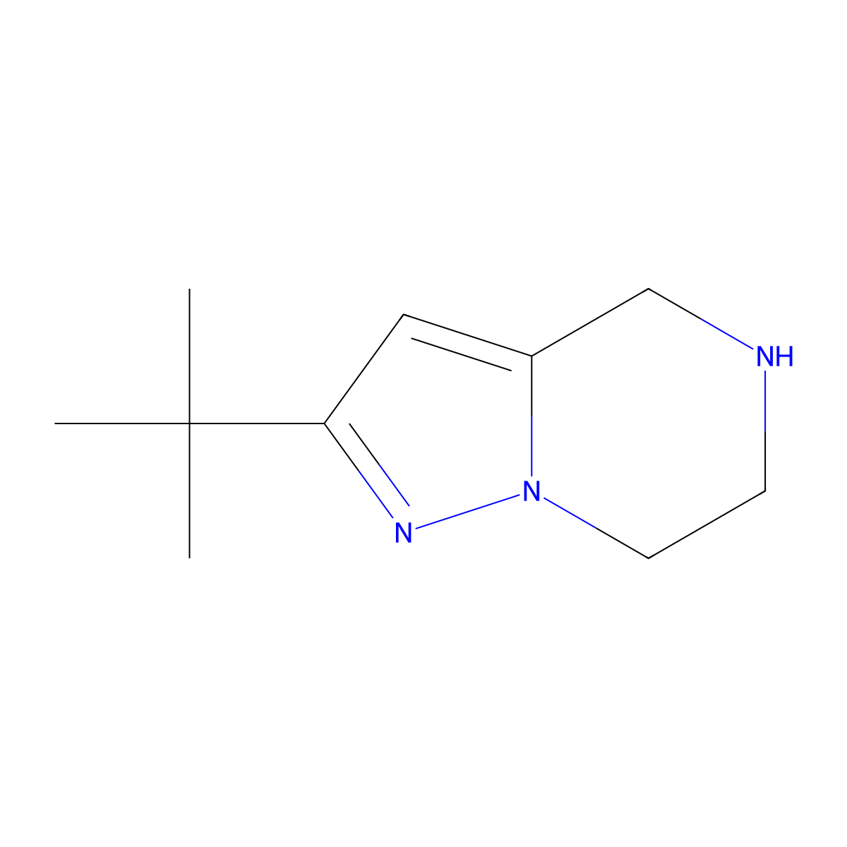 2-(Tert-butyl)-4,5,6,7-tetrahydropyrazolo[1,5-a]pyrazine molecular structure, CAS 1250444-05-3