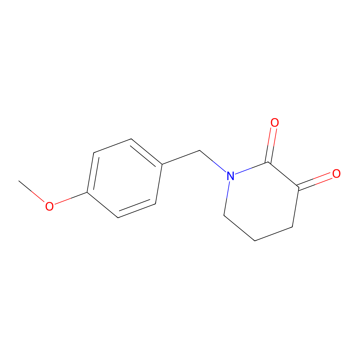 1-(4-Methoxybenzyl)piperidine-2,3-dione molecular structure, CAS 1250444-10-0