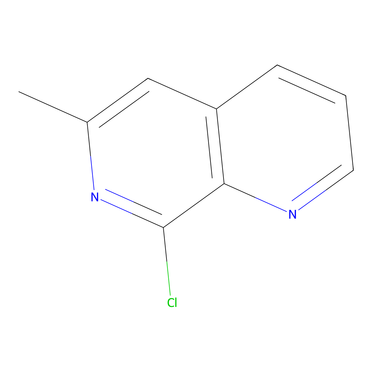 8-Chloro-6-methyl-1,7-naphthyridine molecular structure, CAS 1250444-30-4
