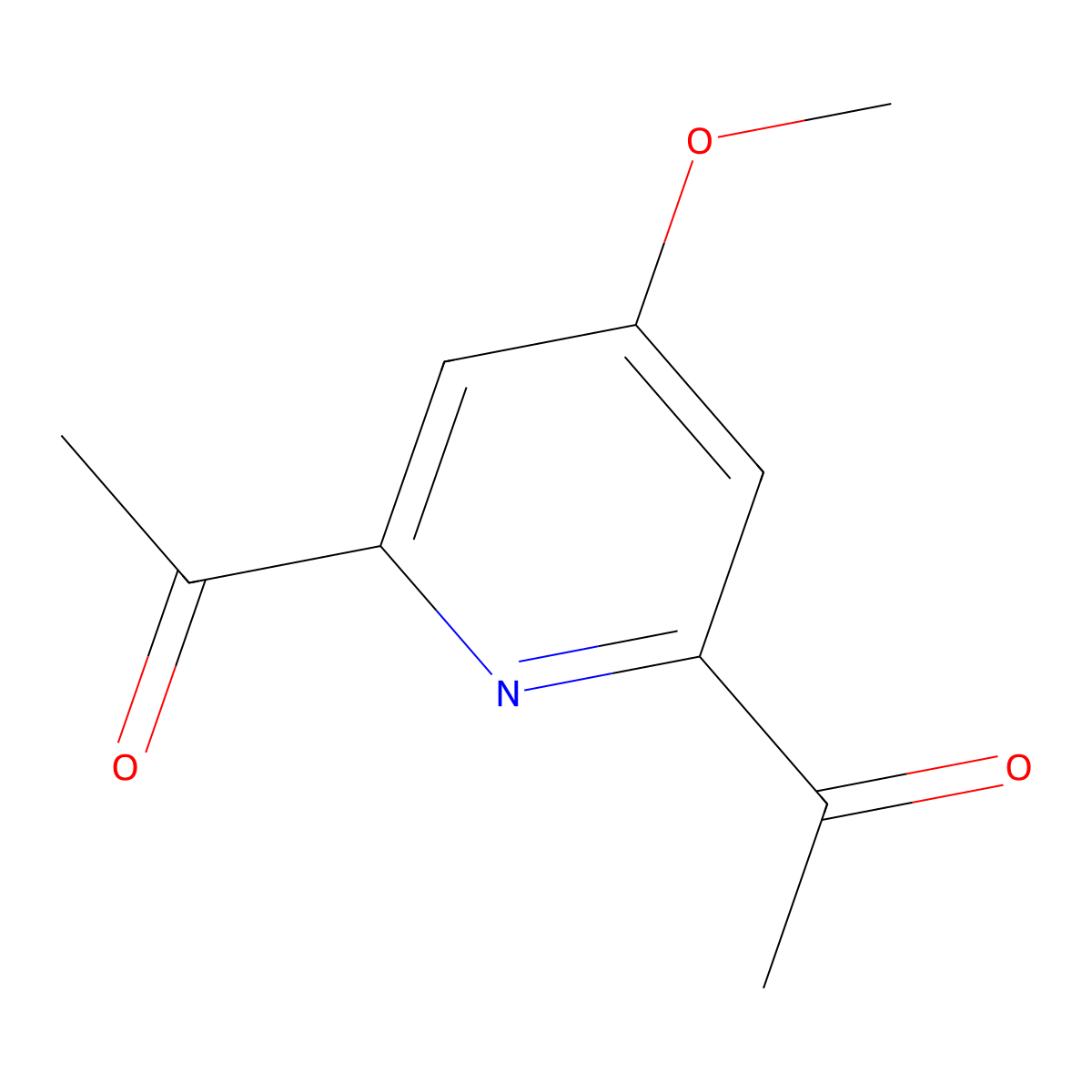 1,1'-(4-Methoxypyridine-2,6-diyl)diethanone molecular structure, CAS 1250445-92-1