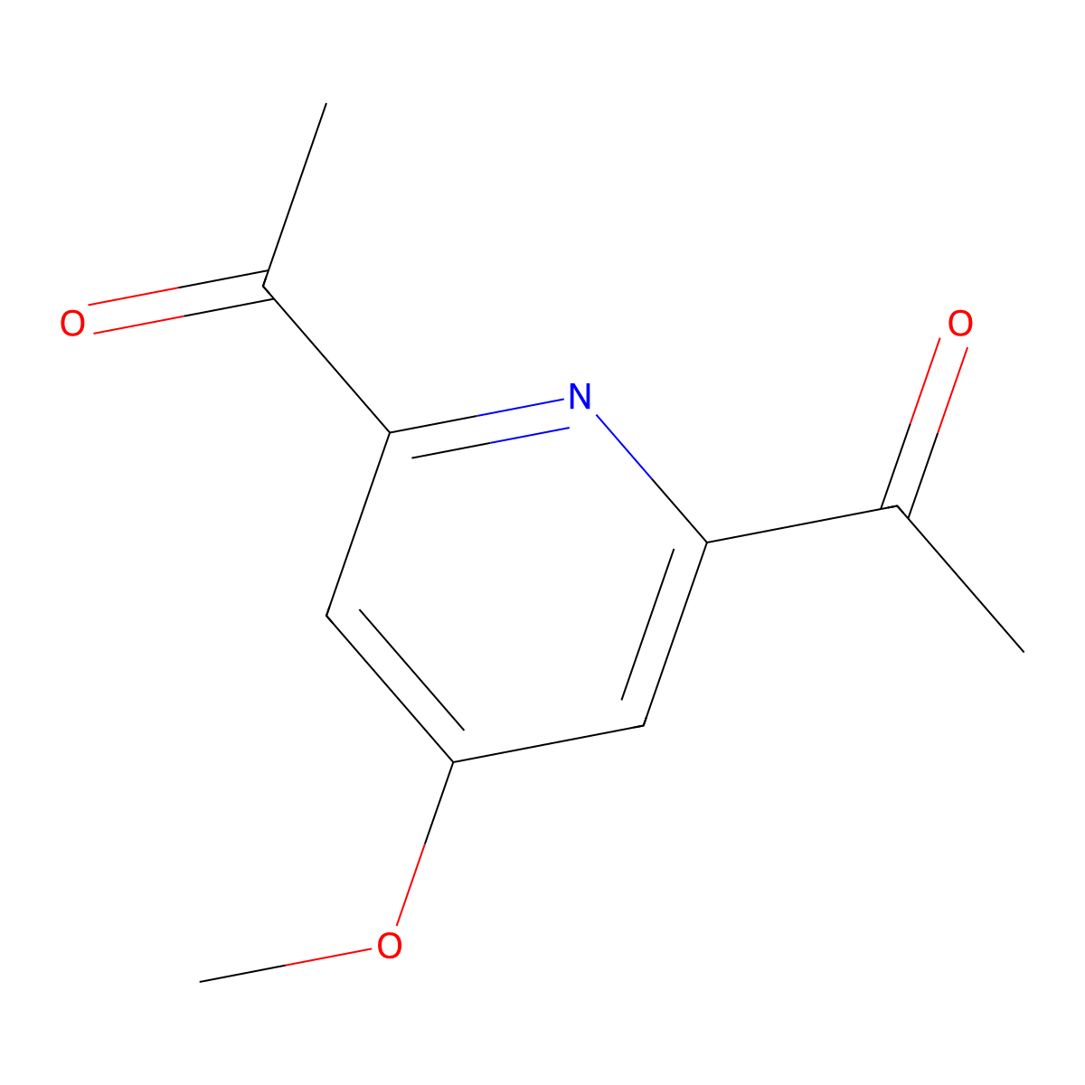 1,1'-(4-Methoxypyridine-2,6-diyl)diethanone molecular structure, CAS 1250445-92-1